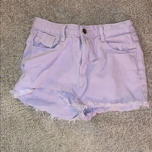 Lilac colored shorts